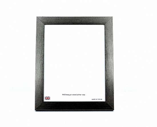 Photo frame in a brushed pewter finish